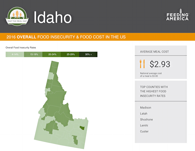 Map the Meal Gap Idaho