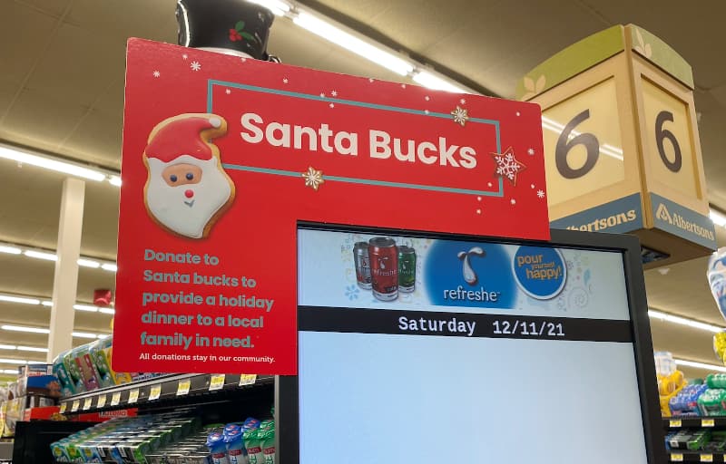 Santa Buck Checkout Stand